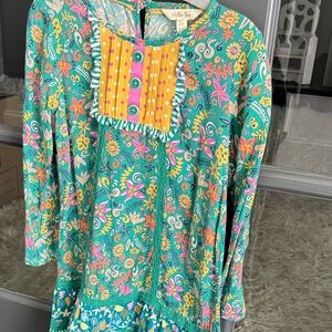 Matilda Jane Teal and Yellow Patterned Dress